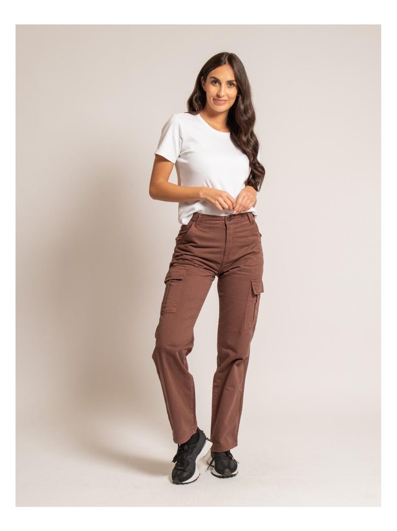 Pantalone cargo ELECTRA Marrone - Kiabi
