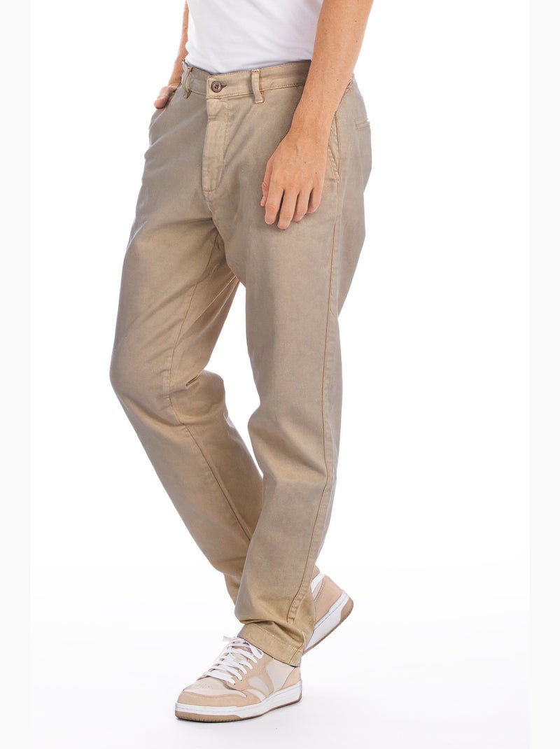 Pantalone chino in gabardina stretch CHINO Beige - Kiabi