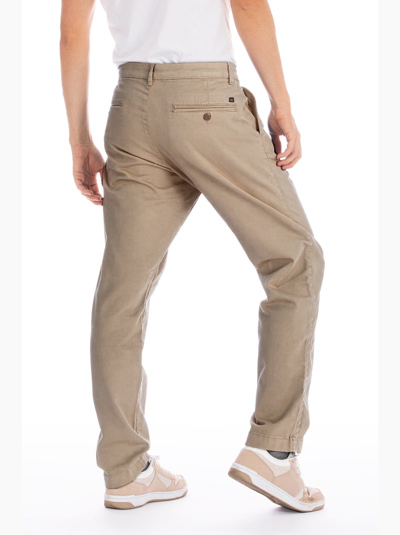 Pantalone chino in gabardina stretch CHINO Beige - Kiabi