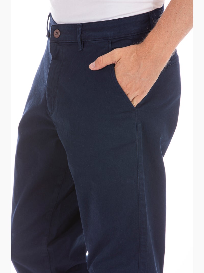 Pantalone chino in gabardina stretch CHINO Blu - Kiabi