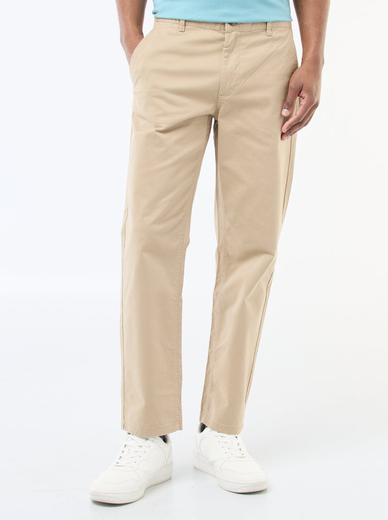 Pantalone chino regular - L30 Beige - Kiabi
