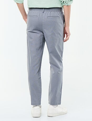 Pantalone chino regular in misto lino