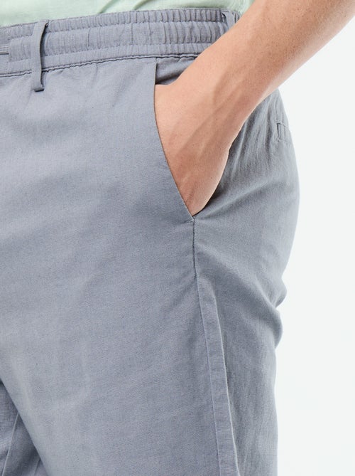 Pantalone chino regular in misto lino - Kiabi