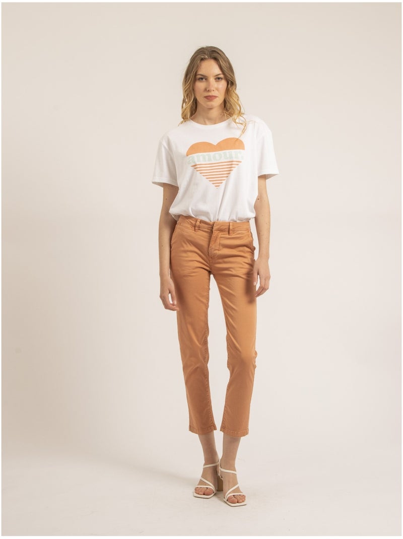 Pantalone chino slim EILYN Arancione - Kiabi