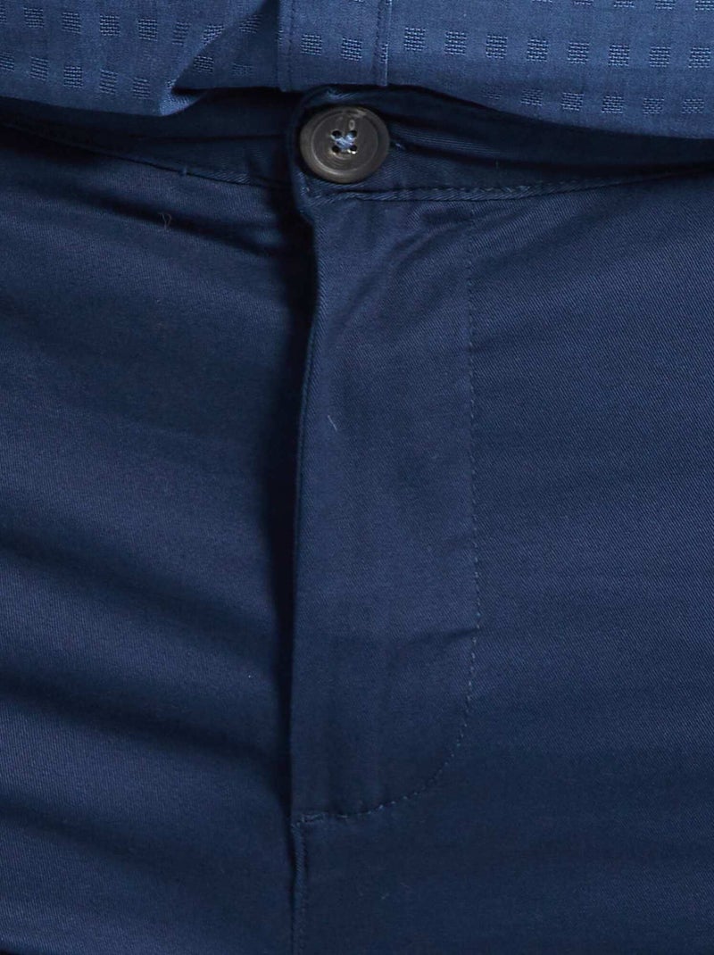 Pantalone chino slim in cotone stretch - L30 blu - Kiabi
