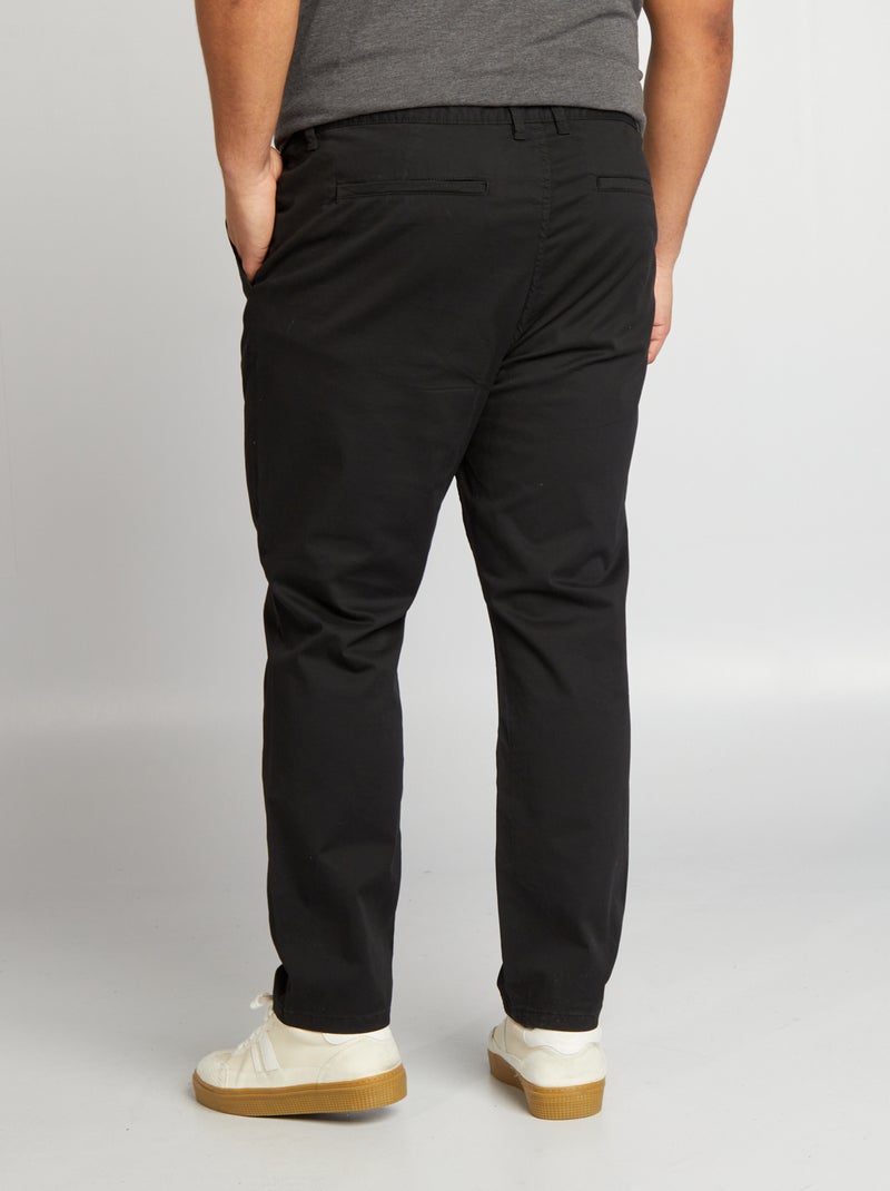 Pantalone chino slim in cotone stretch - L30 Nero - Kiabi