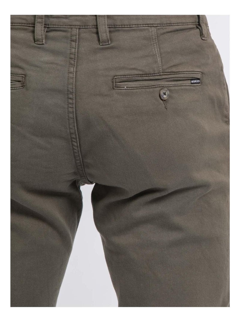 Pantalone chino taglio aderente VALBACOL Cachi - Kiabi