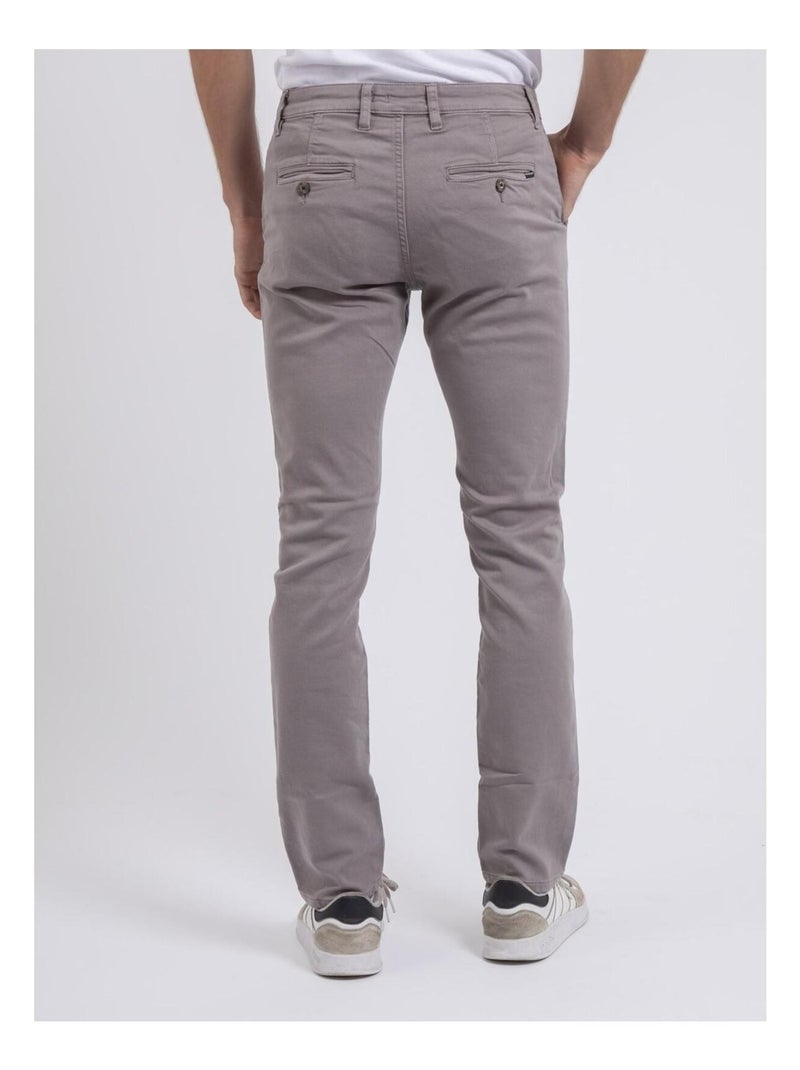 Pantalone chino taglio aderente VALBACOL Grigio chiaro - Kiabi