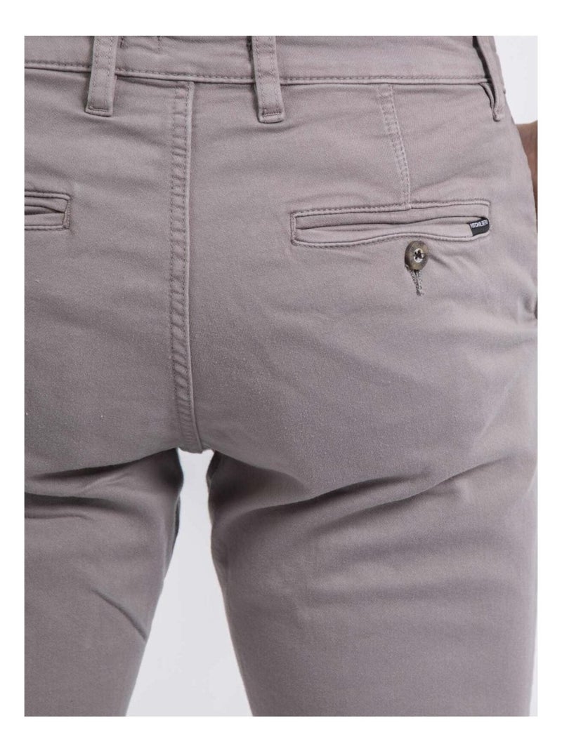 Pantalone chino taglio aderente VALBACOL Grigio chiaro - Kiabi