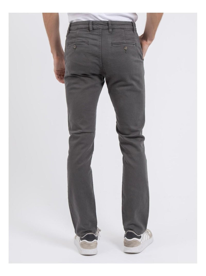 Pantalone chino taglio aderente VALBACOL Grigio scuro - Kiabi
