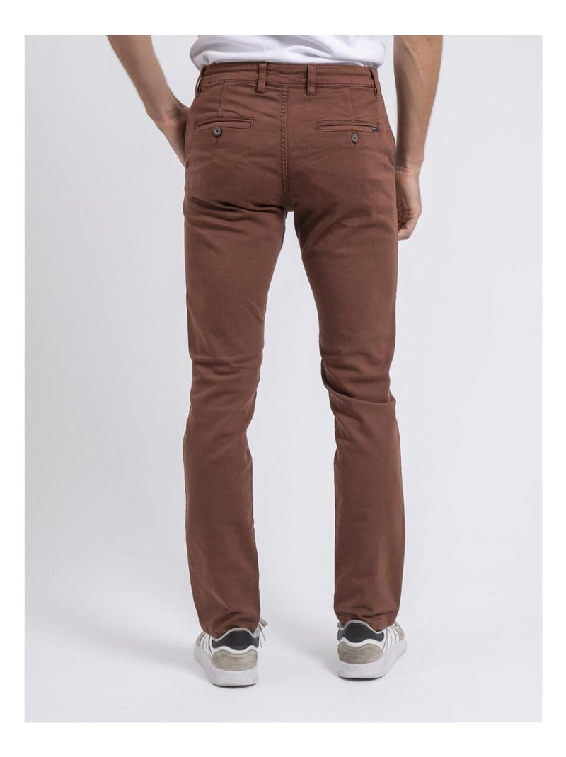Pantalone chino taglio aderente VALBACOL Marrone - Kiabi