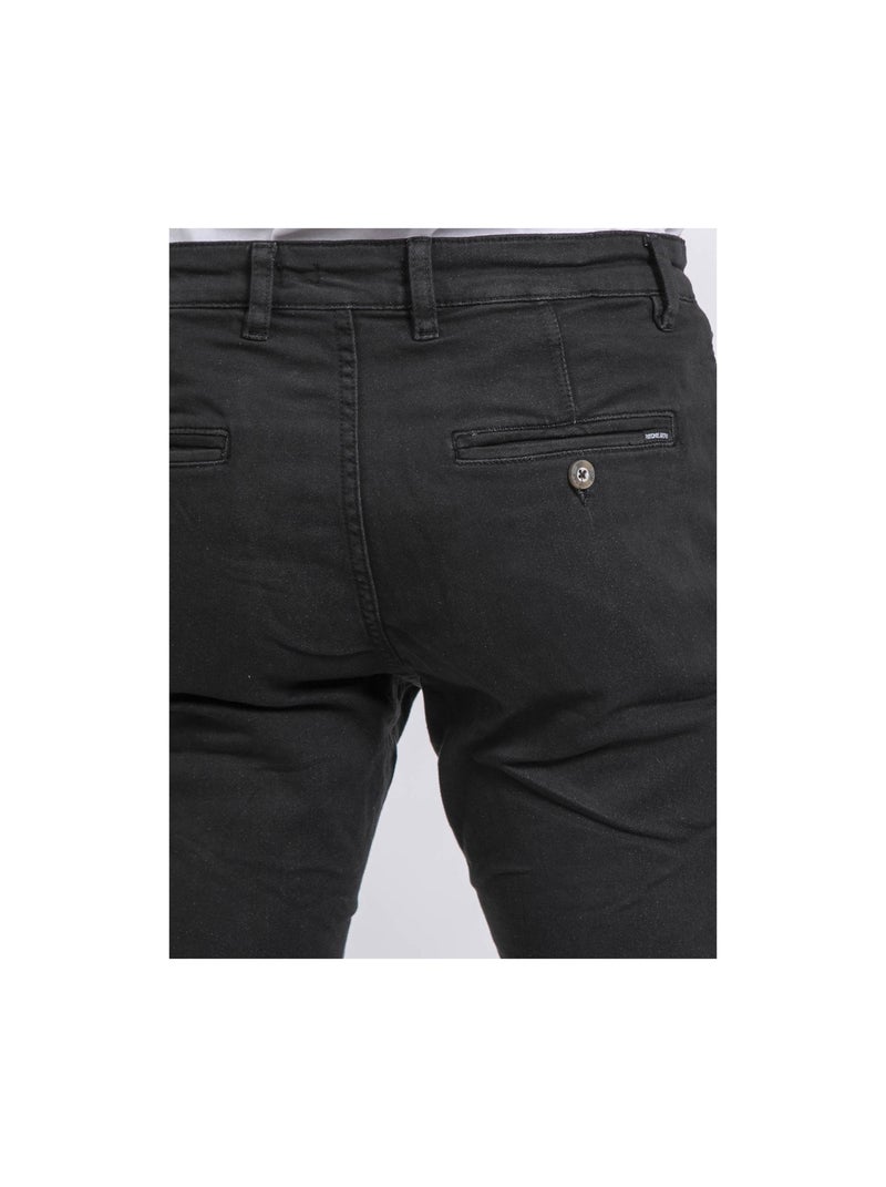 Pantalone chino taglio aderente VALBACOL Nero - Kiabi