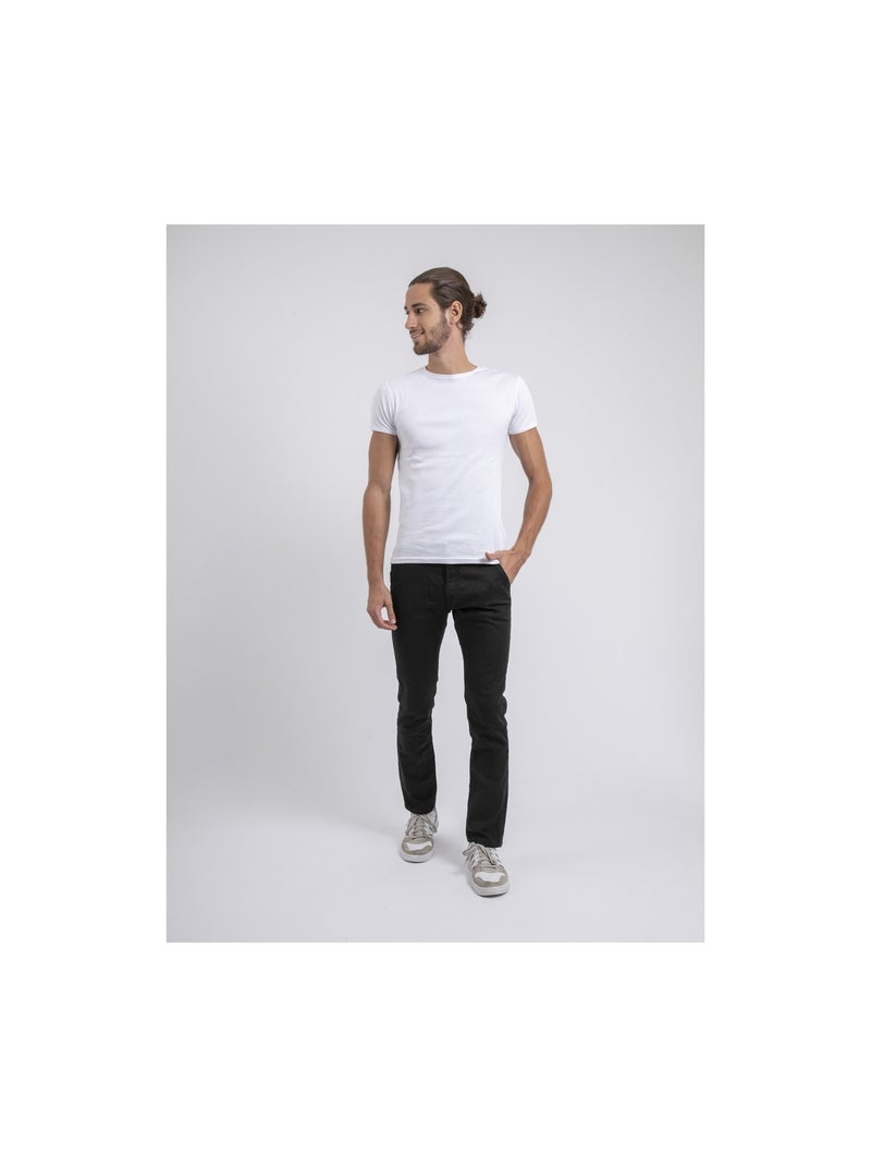 Pantalone chino taglio aderente VALBACOL Nero - Kiabi