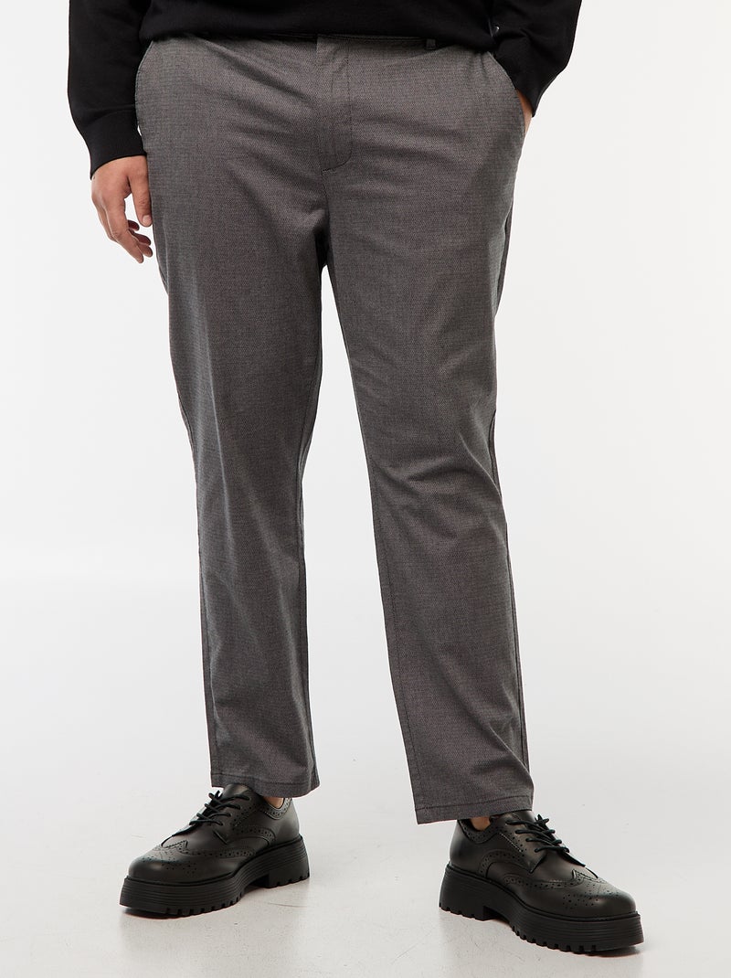 Pantaloni Chino Da Uomo - Modello Slim Fit - Pantaloni Chino Casual Con Pantalone Estivo Elasticizzato (Color : Dark gray, Size : M