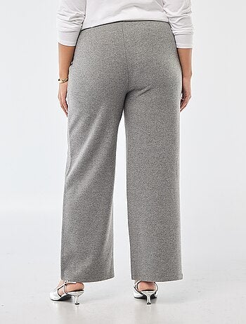 Pantalone comfort in maglia a coste