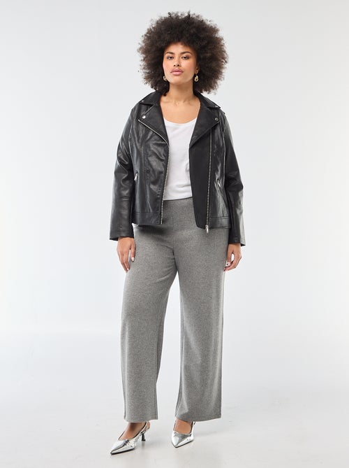 Pantalone comfort in maglia a coste - Kiabi