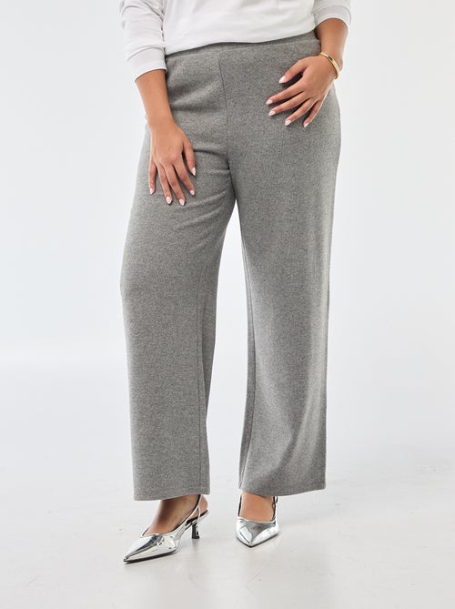 Pantalone comfort in maglia a coste - Kiabi