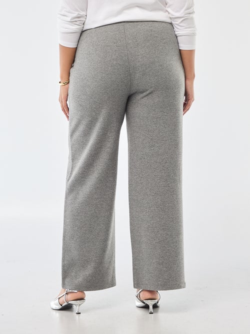 Pantalone comfort in maglia a coste - Kiabi