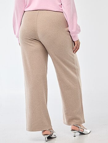 Pantalone comfort in maglia a coste