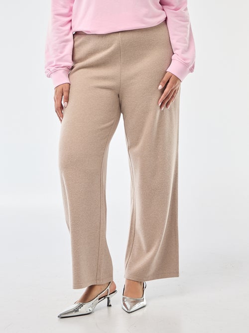 Pantalone comfort in maglia a costine - Kiabi