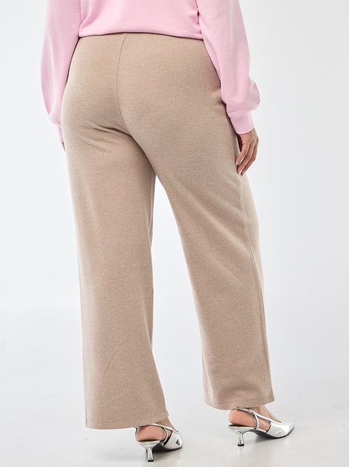 Pantalone comfort in maglia a costine - Kiabi