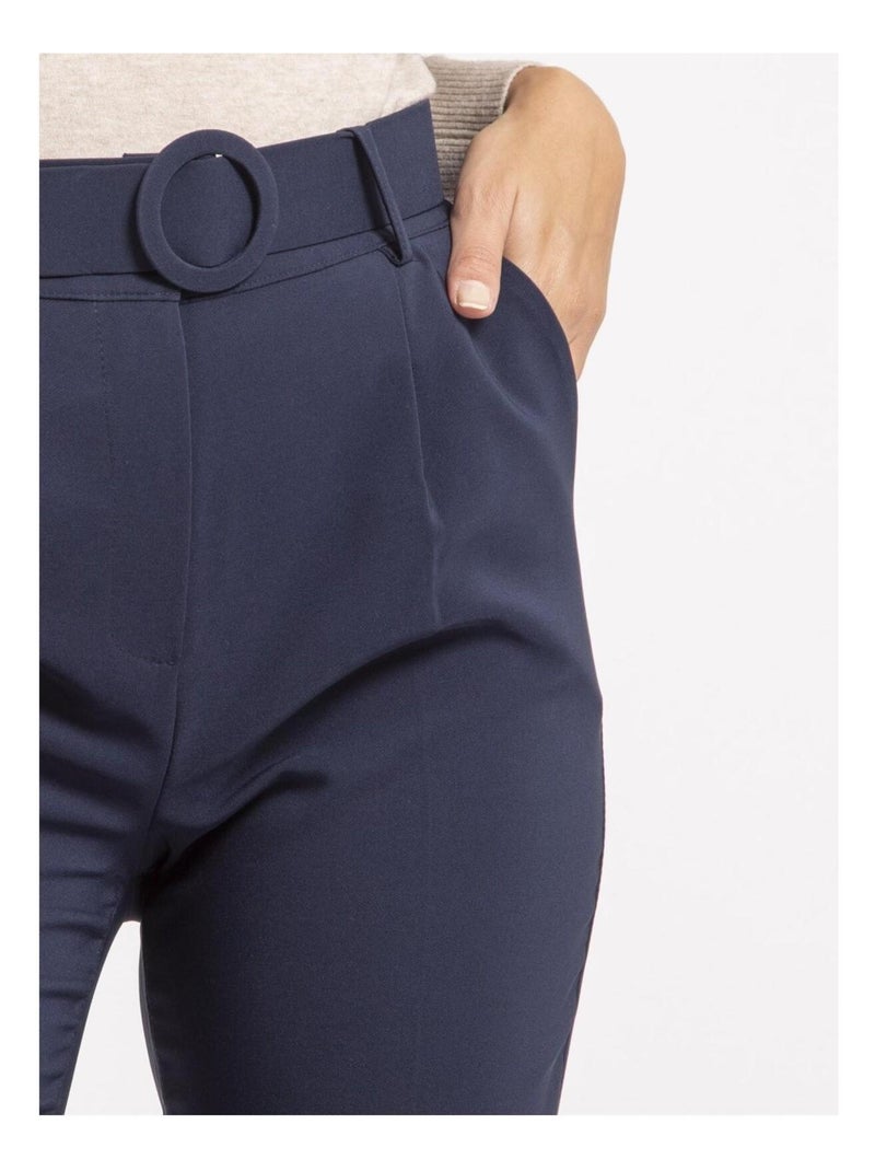 Pantalone con cintura EMILIAN Blu marino - Kiabi