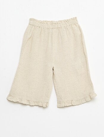 Pantalone con volant sul fondo gamba