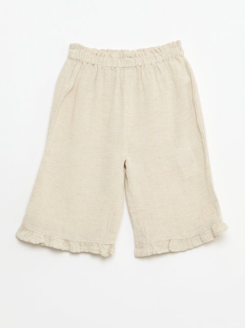 Pantalone con volant sul fondo gamba - Kiabi