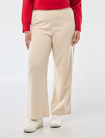 Pantalone comfort in maglia a coste