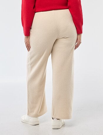 Pantalone comfort in maglia a coste