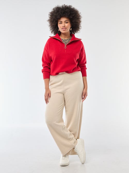 Pantalone confortevole in maglia a costine - Kiabi