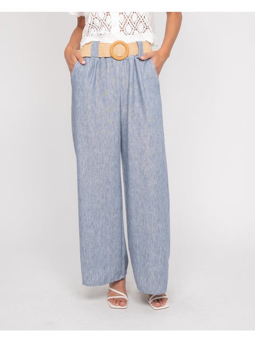 Pantalone da città con cintura ELOUVE - Kiabi