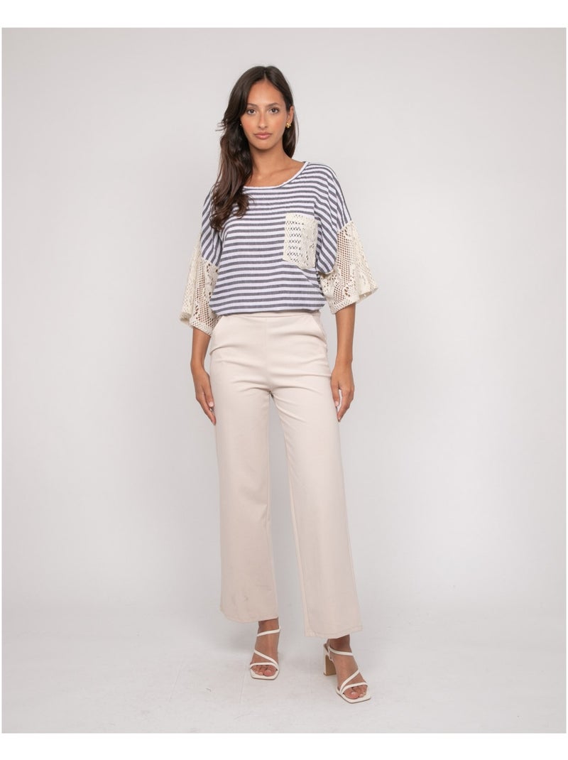 Pantalone da città EKOLIA Beige - Kiabi