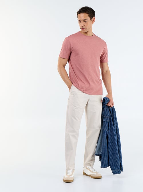 Pantalone da città in popeline - Kiabi