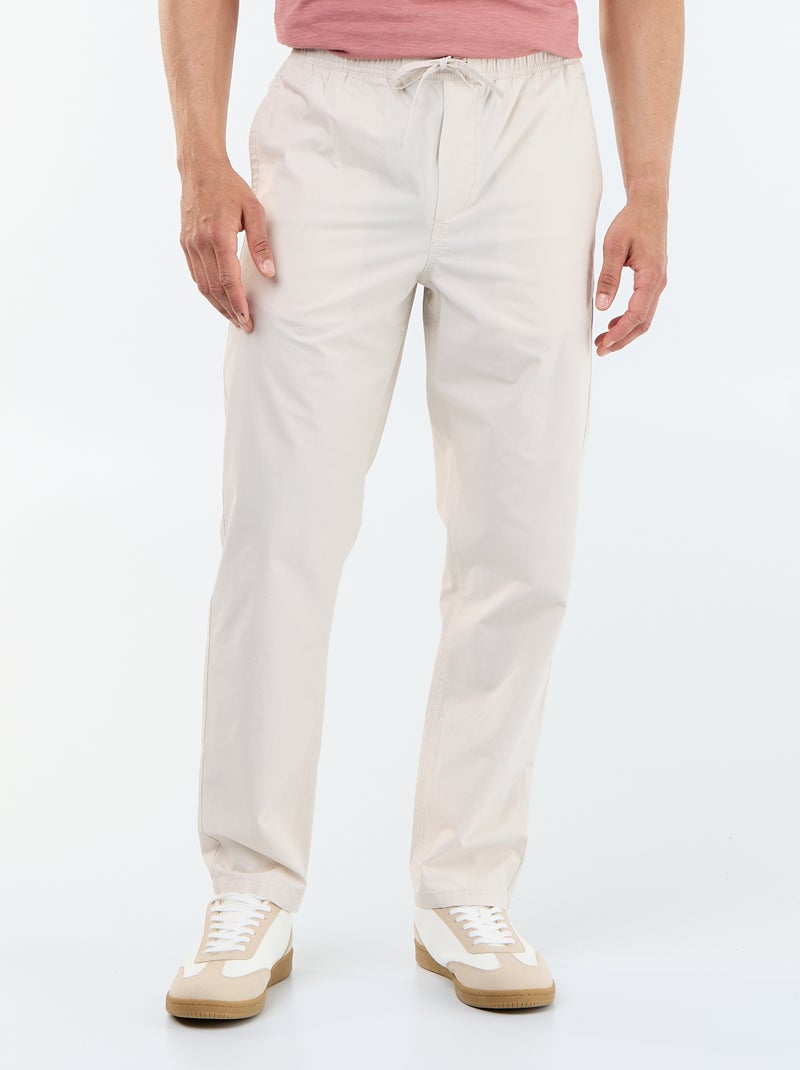 Pantalone da città in popeline Grigio - Kiabi