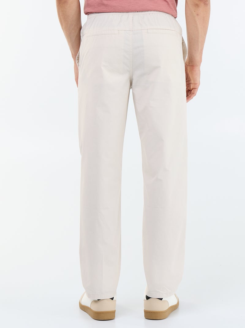 Pantalone da città in popeline Grigio - Kiabi