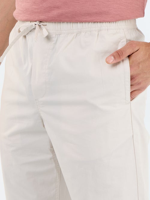 Pantalone da città in popeline - Kiabi