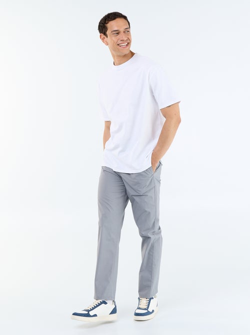 Pantalone da città in popeline - Kiabi