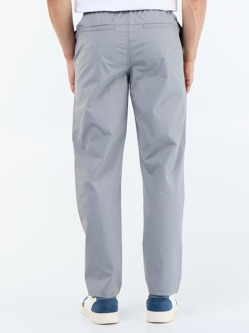 Pantalone da città in popeline Grigio - Kiabi