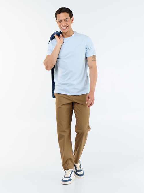 Pantalone da città in popeline - Kiabi