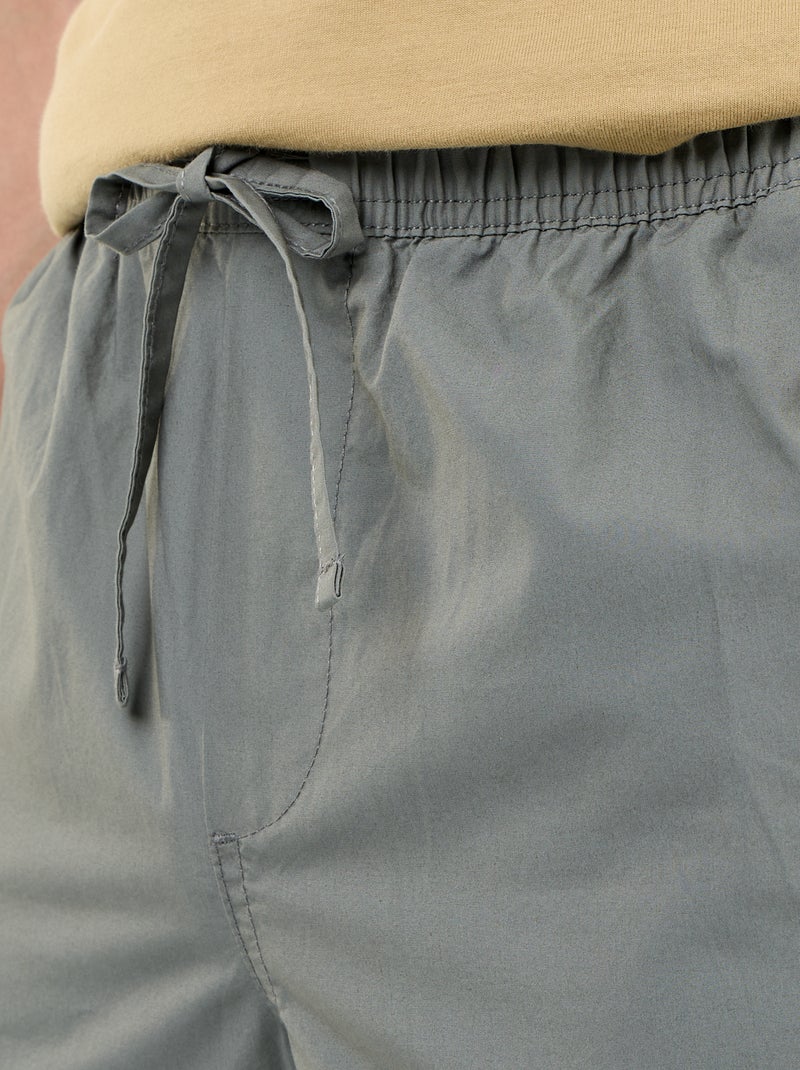 Pantalone da città in popeline Verde - Kiabi