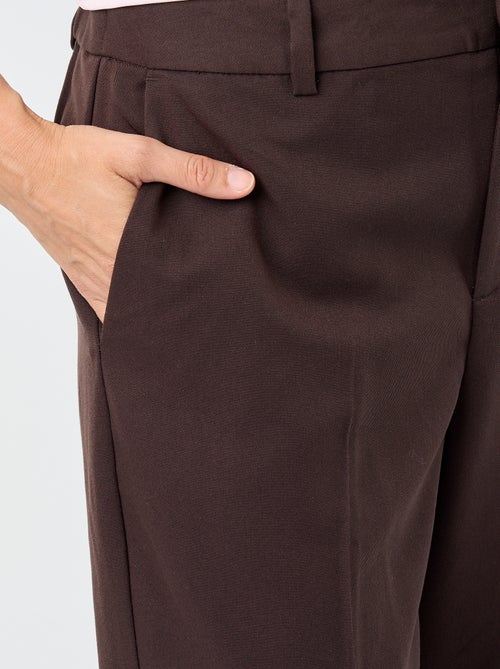 Pantalone da donna a sigaretta tinta unita in tessuto armaturato - Kiabi