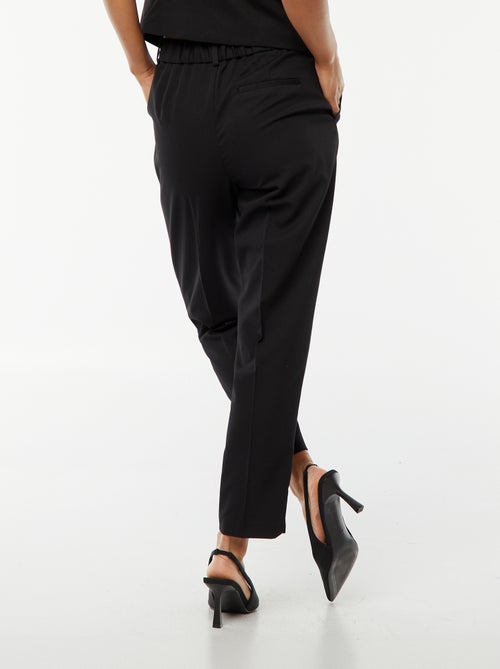 Pantalone da donna a sigaretta tinta unita in tessuto armaturato - Kiabi