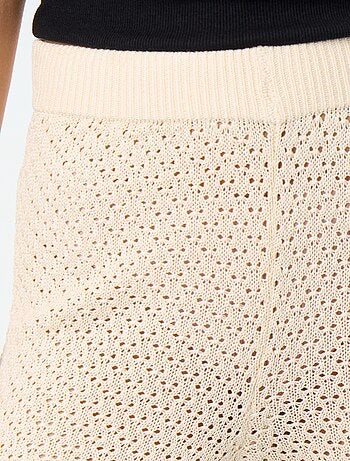 Pantalone da spiaggia in maglia all'uncinetto