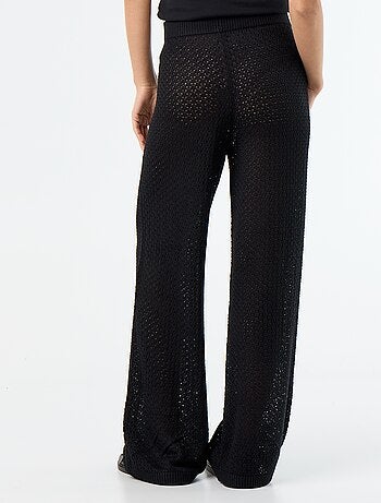 Pantalone da spiaggia in maglia all'uncinetto