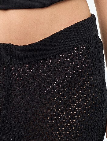 Pantalone da spiaggia in maglia all'uncinetto