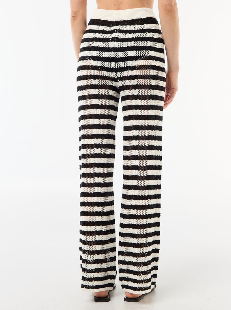 Pantalone da spiaggia in maglia crochet Bianco - Kiabi