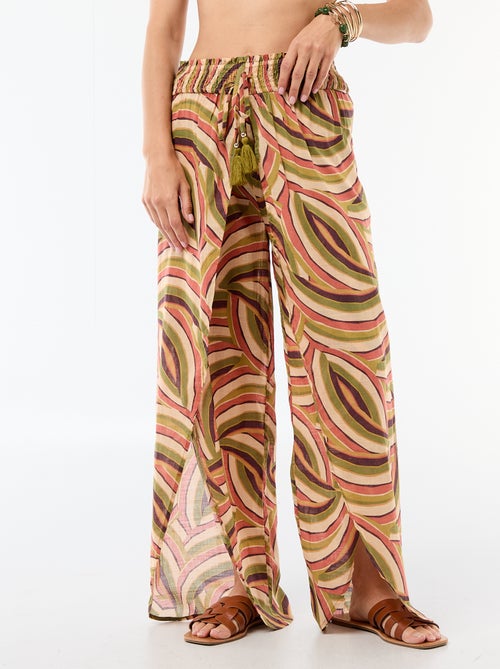 Pantalone da spiaggia in viscosa stampata - Kiabi