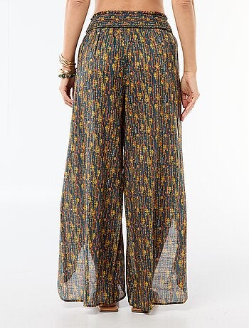 Pantalone da spiaggia in viscosa stampata