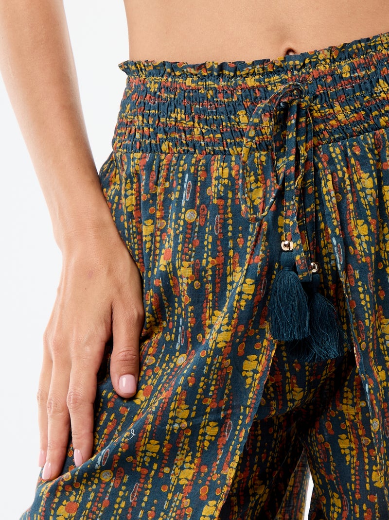 Pantalone da spiaggia in viscosa stampata Blu - Kiabi